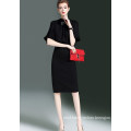 Women Black Simple Office Formal Dress